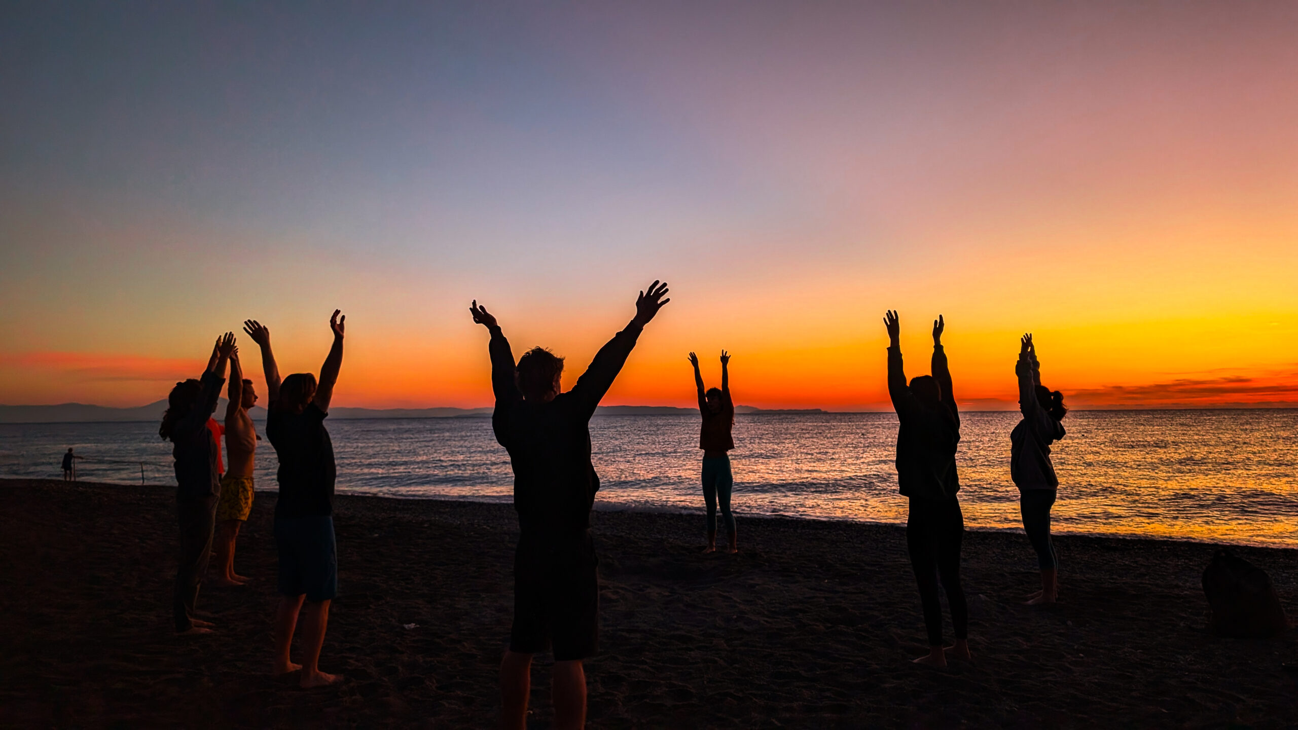 Yoga on the beach