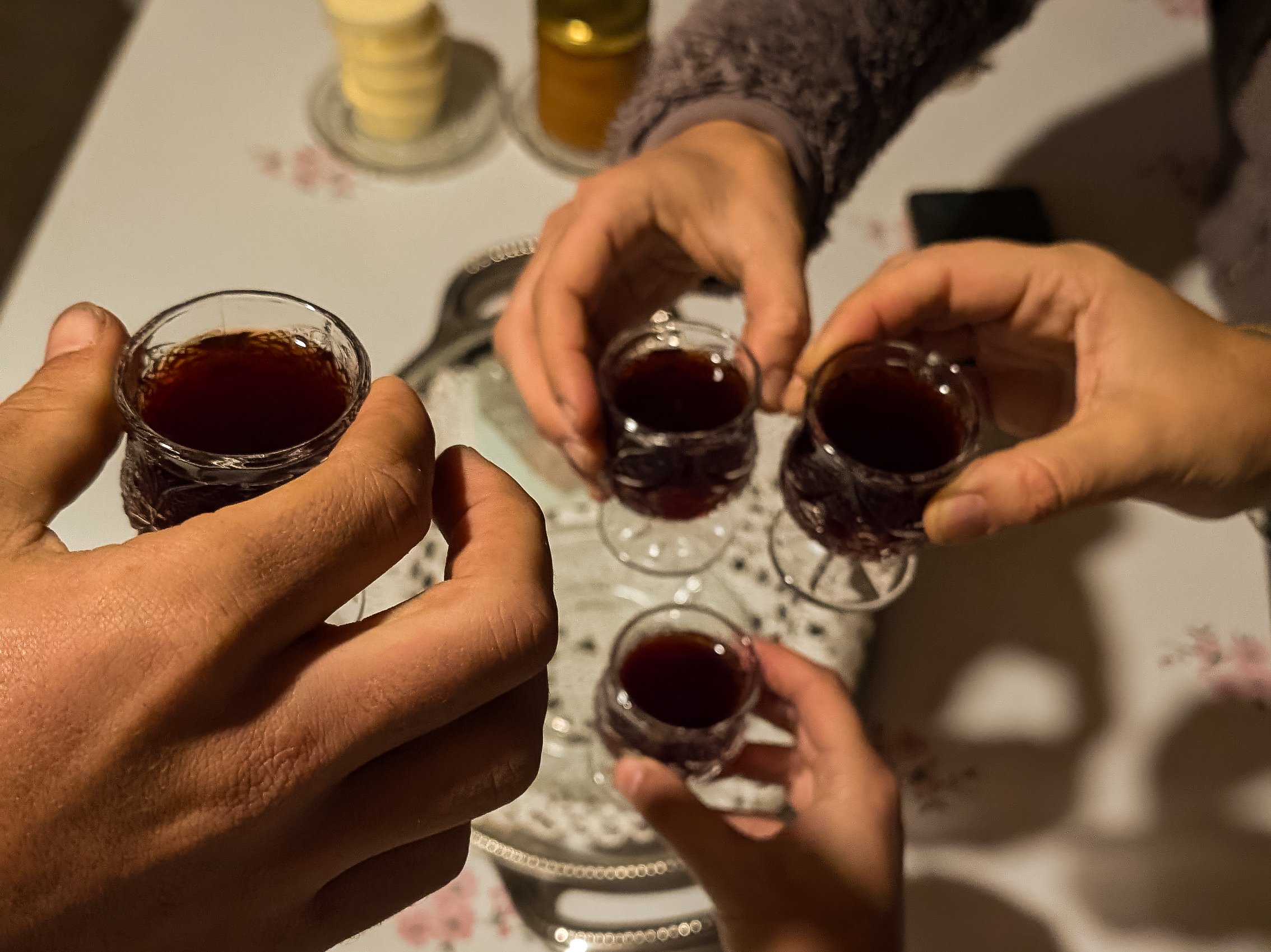 Raising a glass - local liqueur