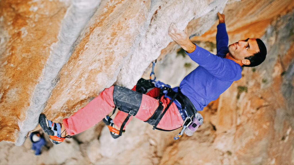 Overhang climbing in Leonidio with Nomia