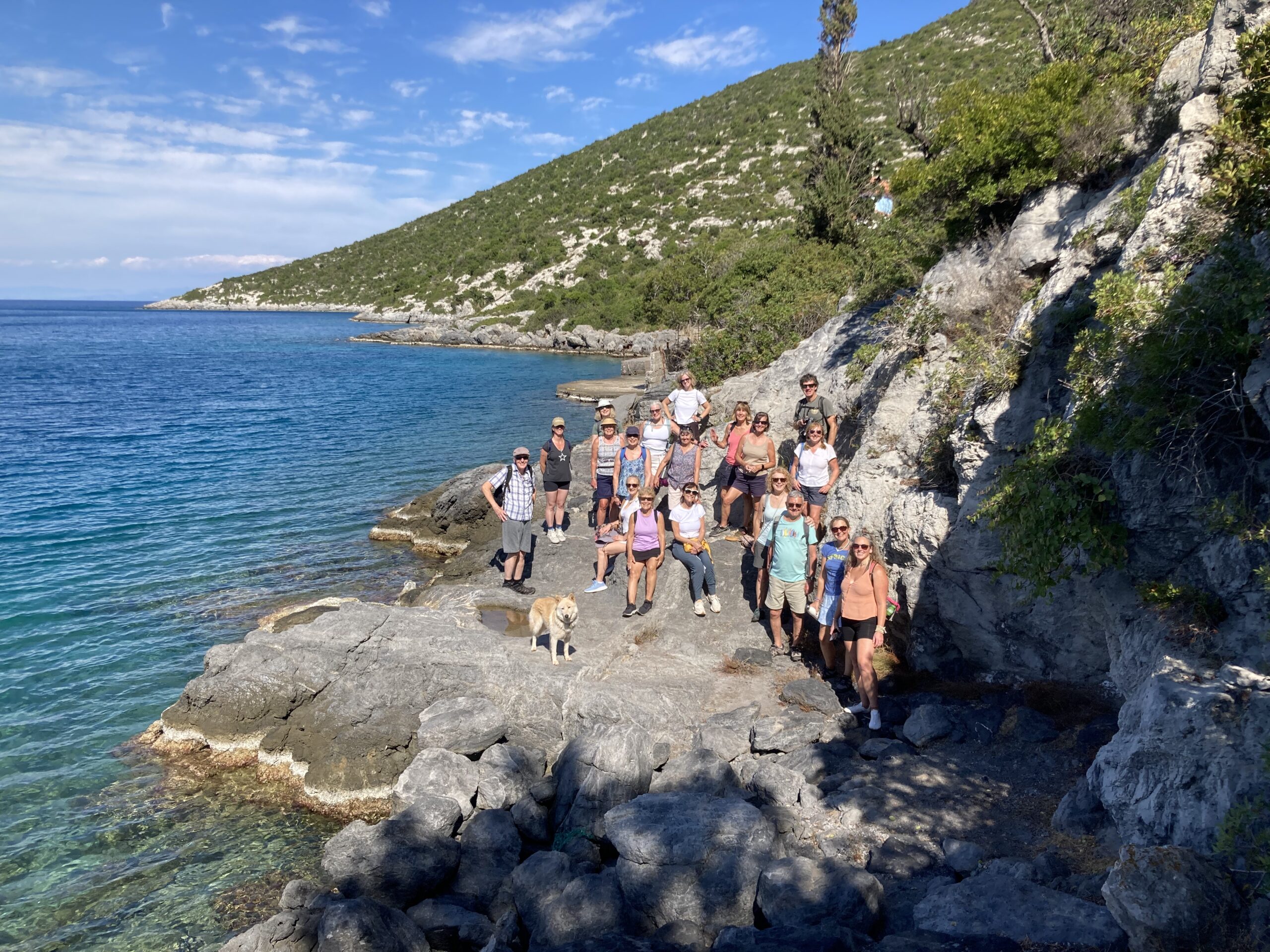 At St. George beach with Nomia`s walking group