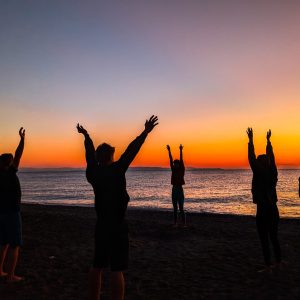 Yoga on the beach