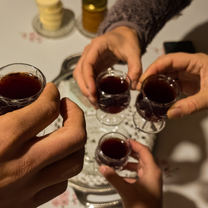 Raising a glass - local liqueur