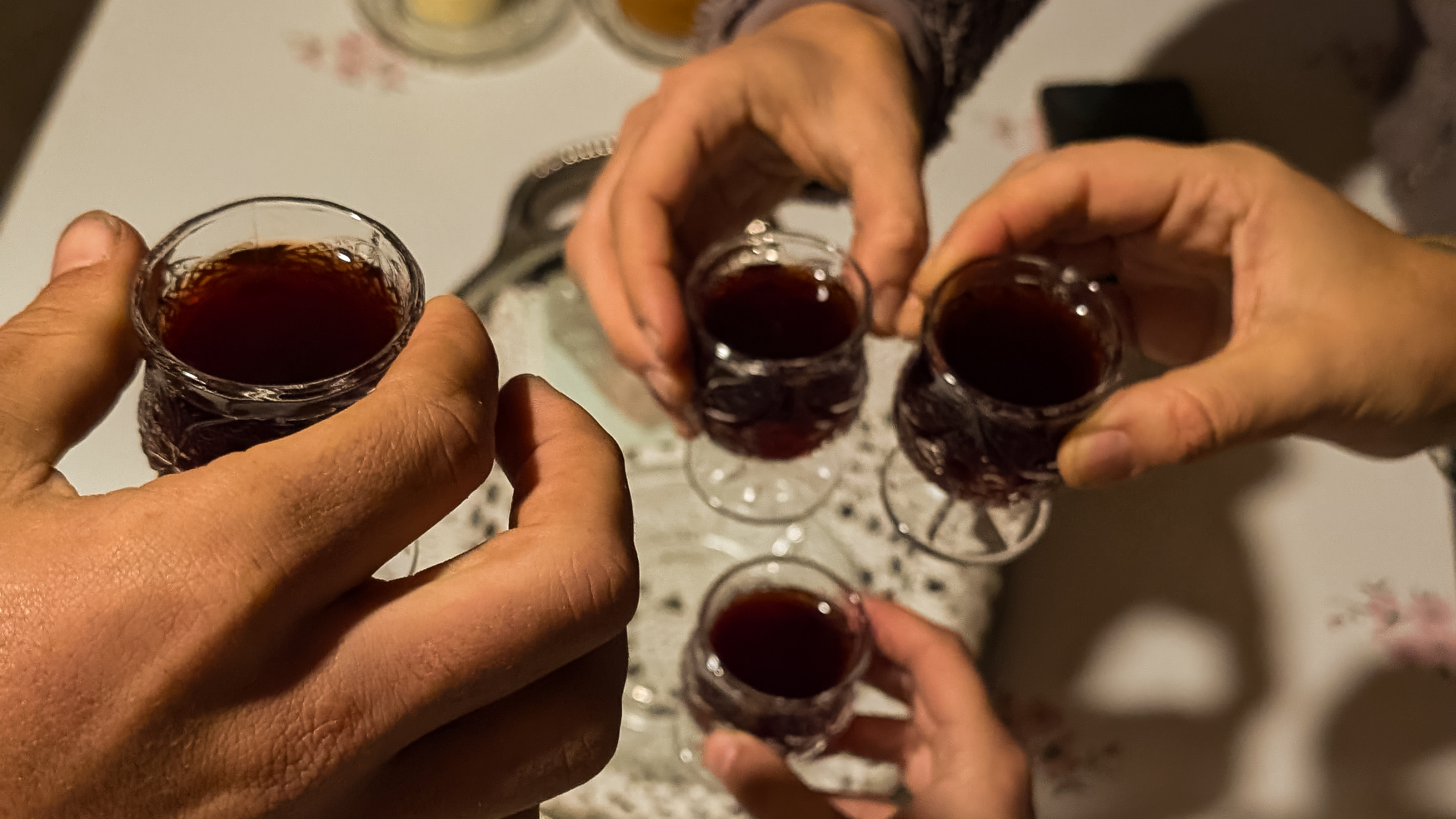 Raising a glass - local liqueur