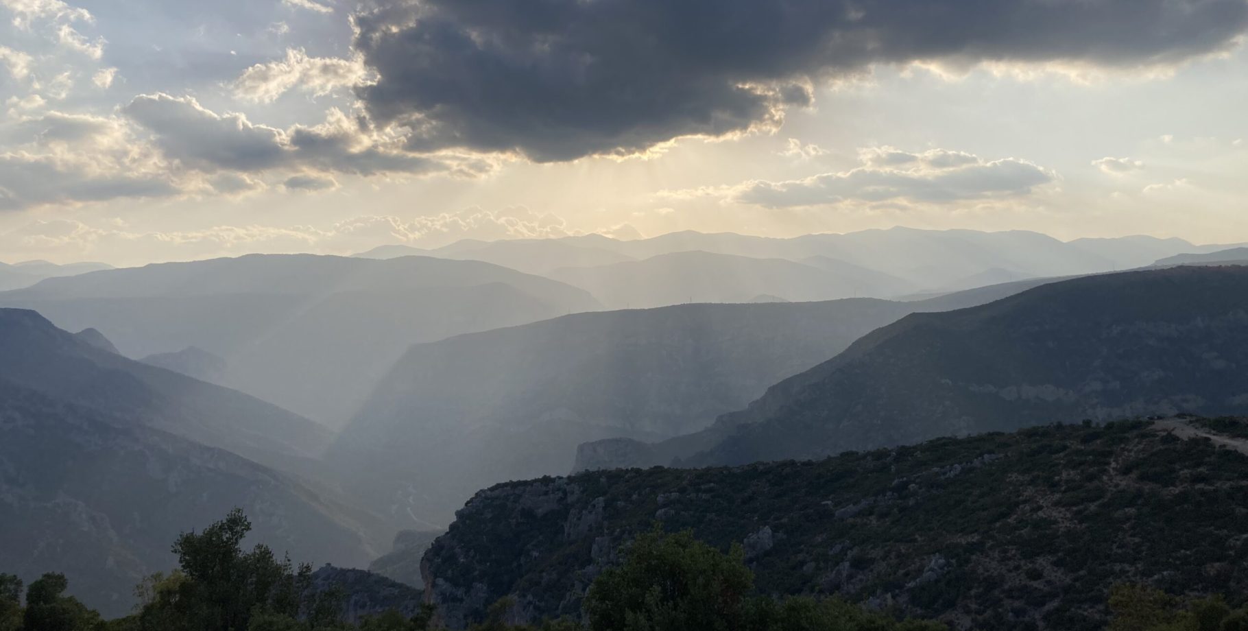 View over Dafnon river and Parnon Ridge