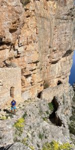 Goat hotel folk at doorway