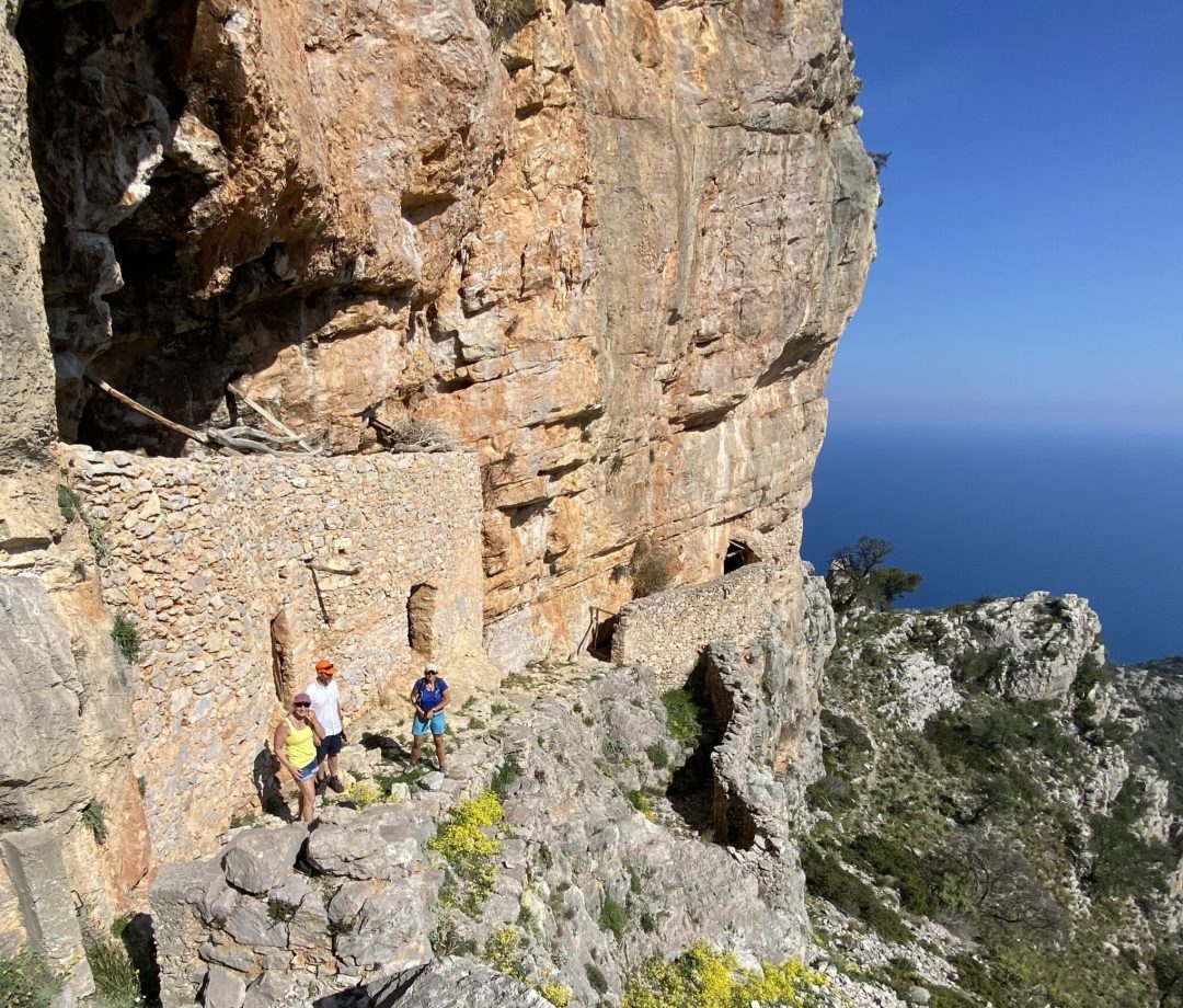 Goat hotel folk at doorway Goat hotel folk at doorway