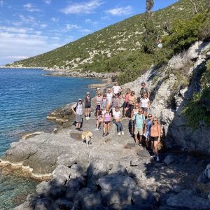 At St. George beach with Nomia`s walking group